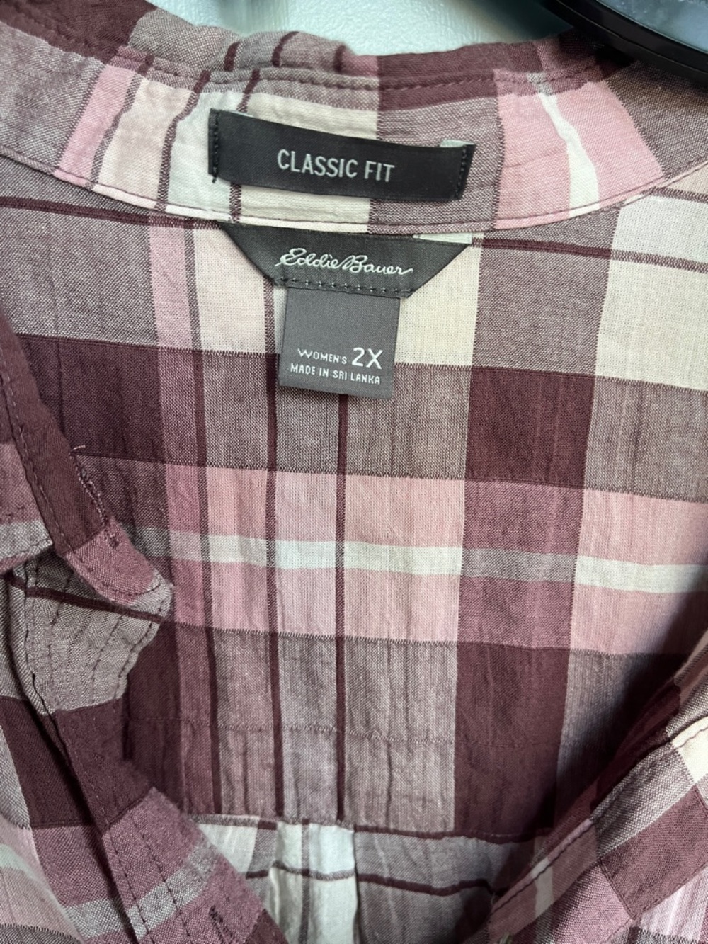 Eddie Bauer Plaid Shirt 2x - Picture 3 of 4
